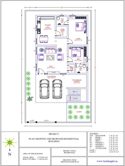 29' x 52' 2BHK