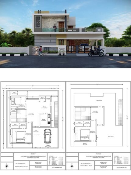 40'0" x 46'6" Sqft (2D+3D)