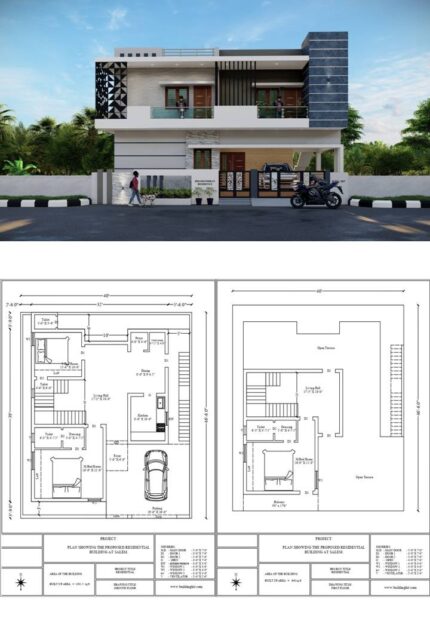 40'0" x 46'6" sq ft (2D+3D)