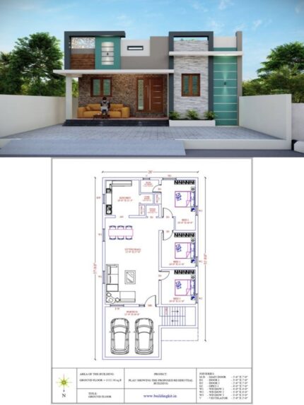 28'0" x 57'9" Sqft (2D+3D)